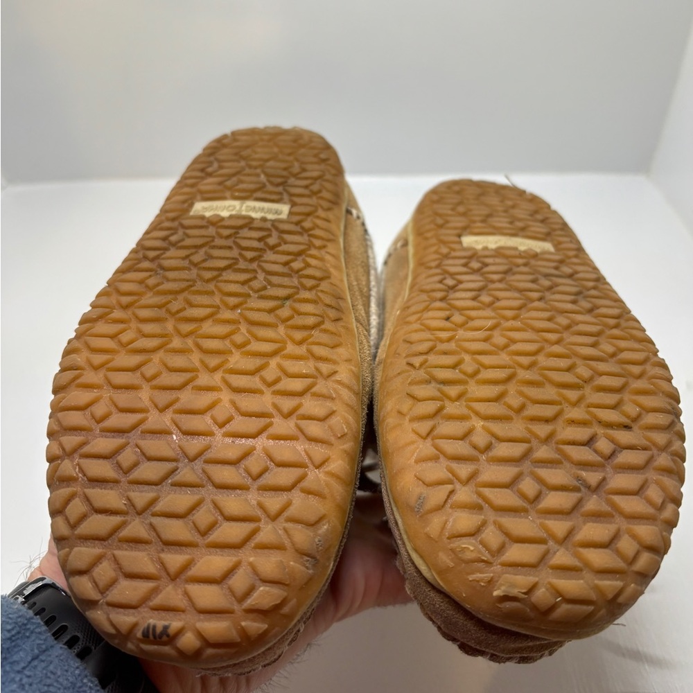 Minnetonka Women’s Knit Moc Toe Ankle Boots Faux Fur Lined Size 6 - Picture 8 of 12